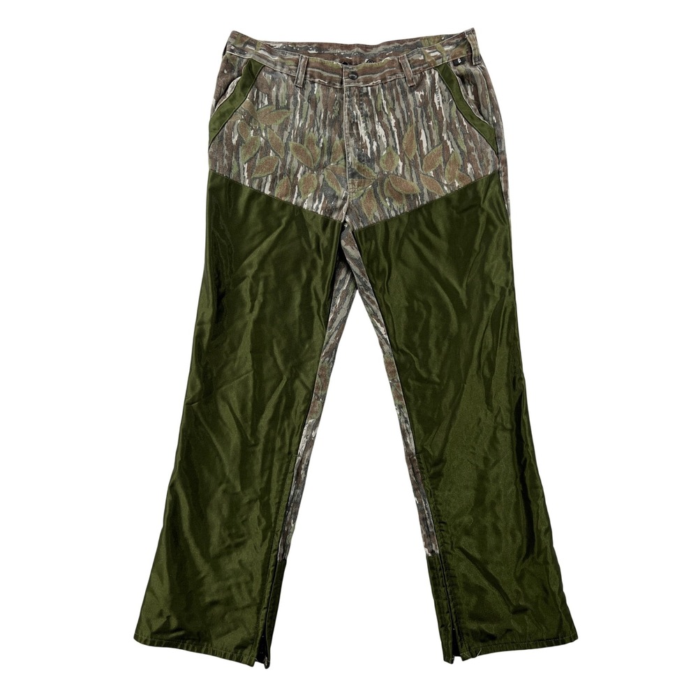 Vintage 10x Realtree Camo‎ Brush Hunting Pants Men 38x31 Made in USA Green